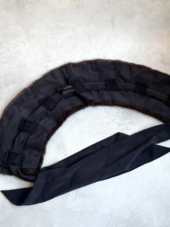 Fendi Fatipet Ribbon Shawl Black Scarf - Picture 5 of 13